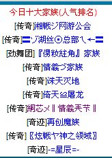 建站第2天就排在  今日十大家族(人气排名)第7名
